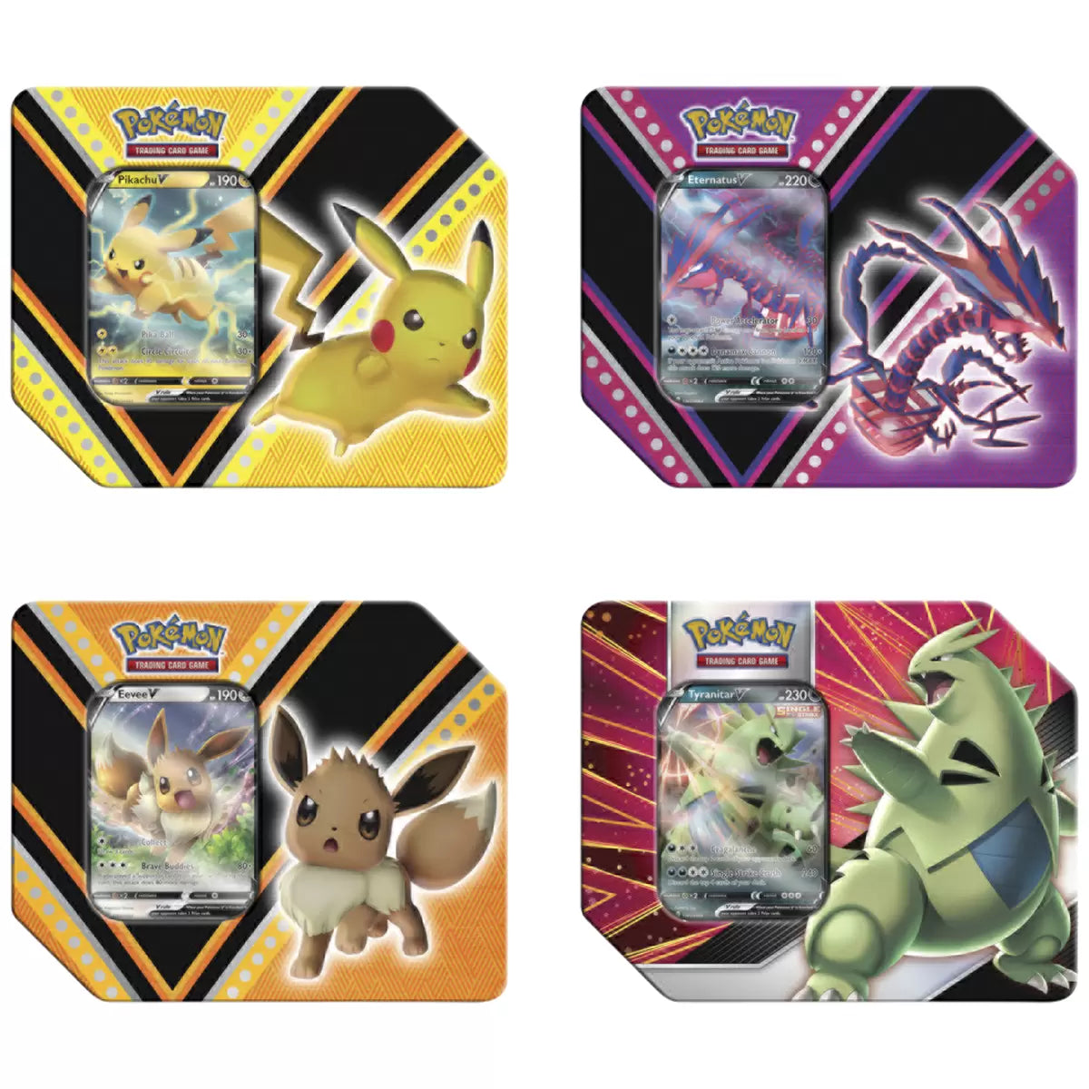 Pokemon TCG V-Tins 4 Pack