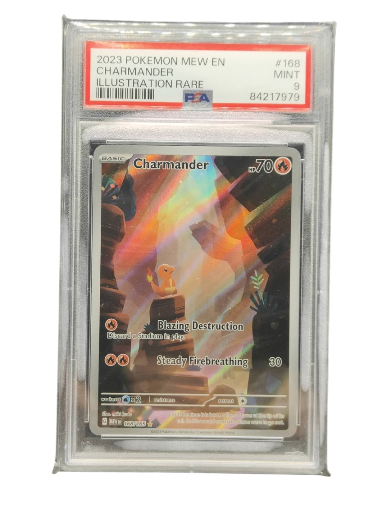 PSA 9 Charmander 168/165 Sv: 151 Holo Illustration Rare