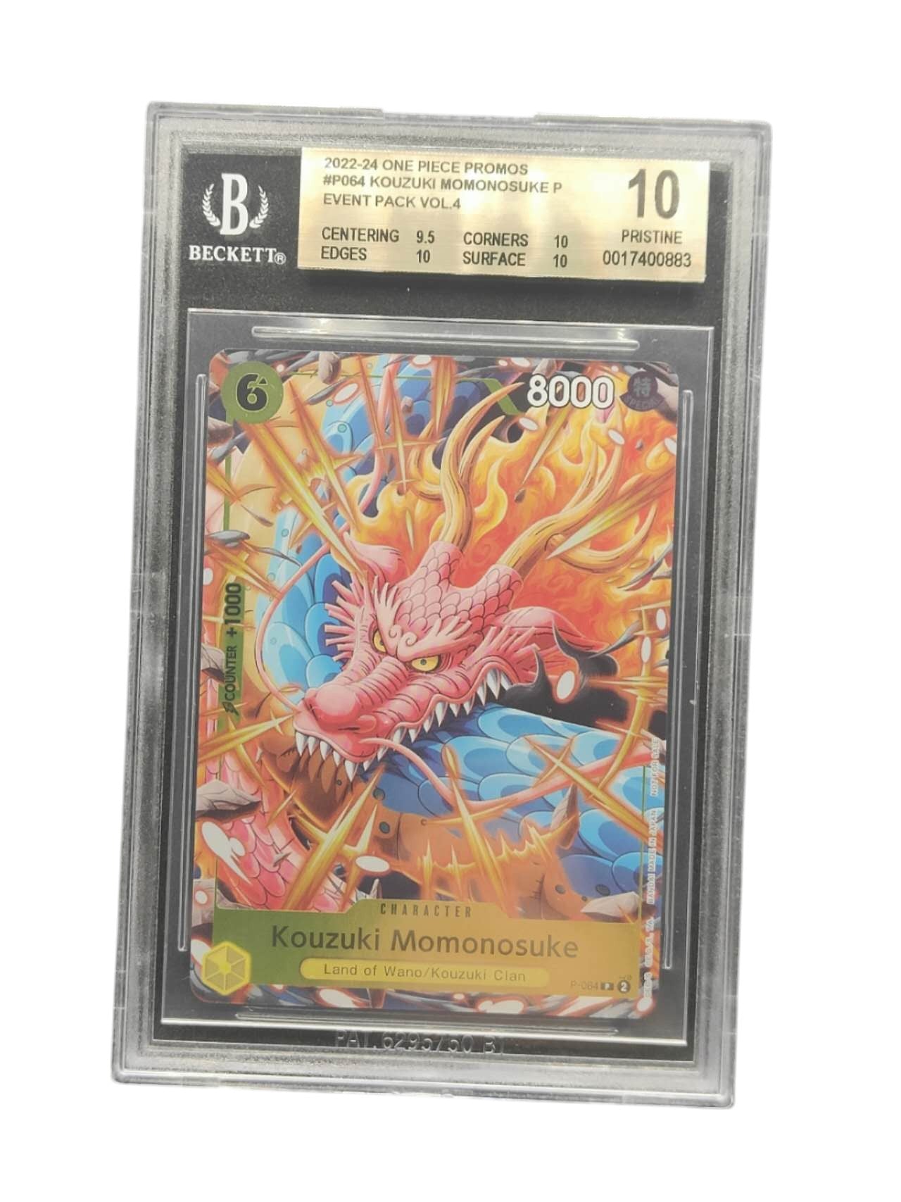 BGS 10 One Piece TCG Kouzuki Momonosuke P-064 Event Pack Vol. 4