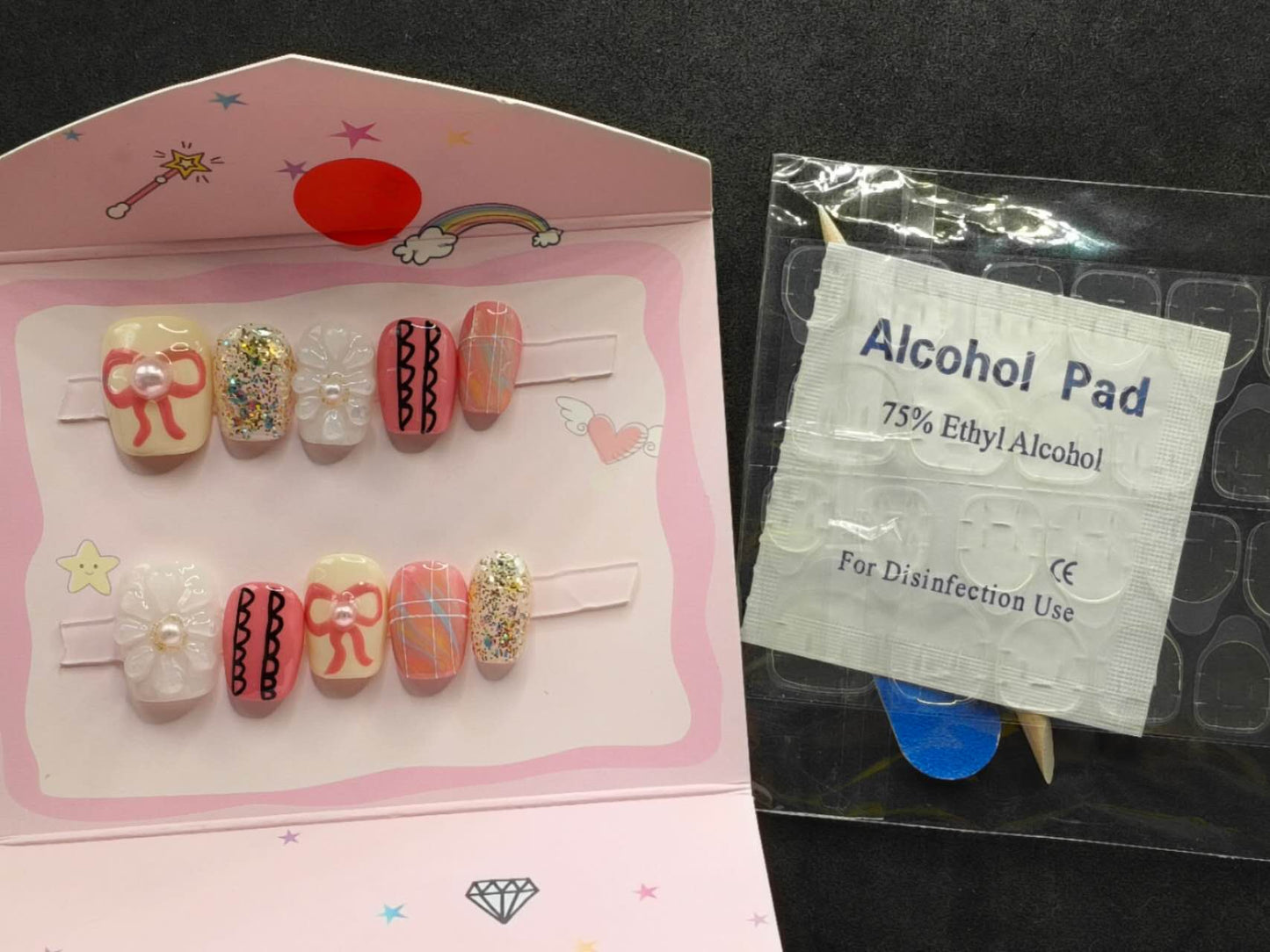 10pc Set Abstract art | Reusable Press On Nails | False nails | Gel nails