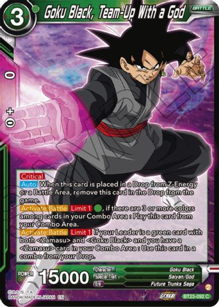 BT23-092C Goku Black, Team-Up With a God