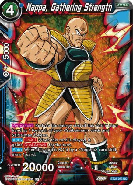 BT23-063UC Nappa, Gathering Strength