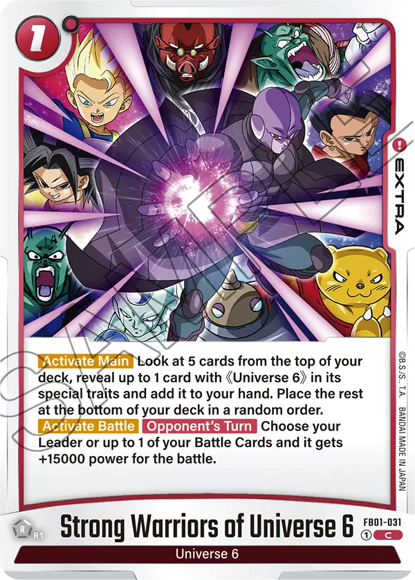 FB01-031 C Strong Warriors of Universe 6