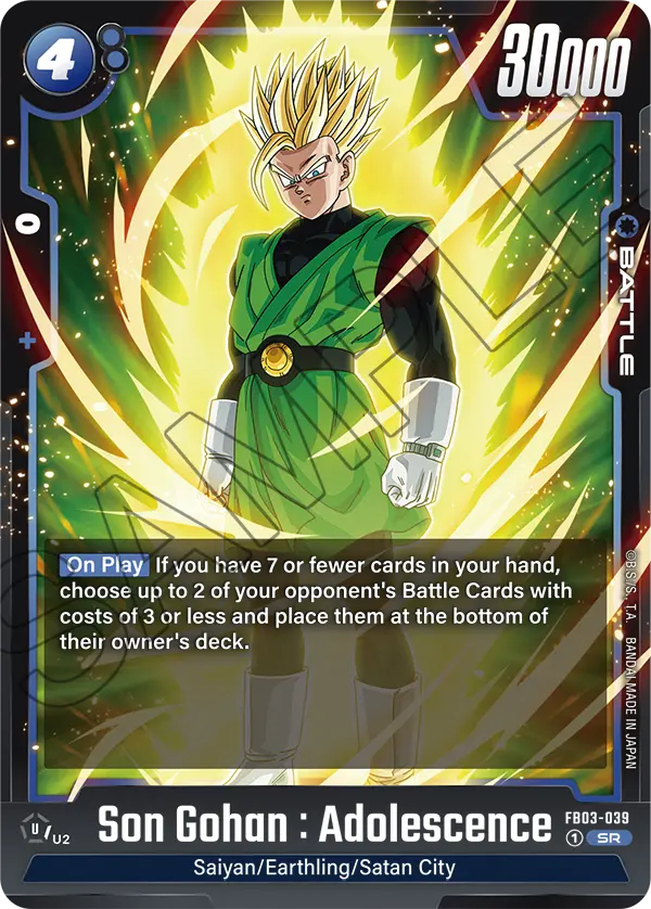 FB03-039 SR Son Gohan : Adolescence