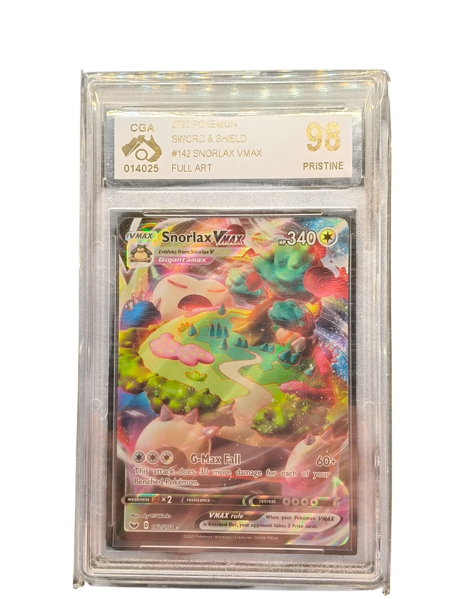 Heritage CGA 98 Snorlax VMax FA- 142/202 Sword & Shield Base Pokemon
