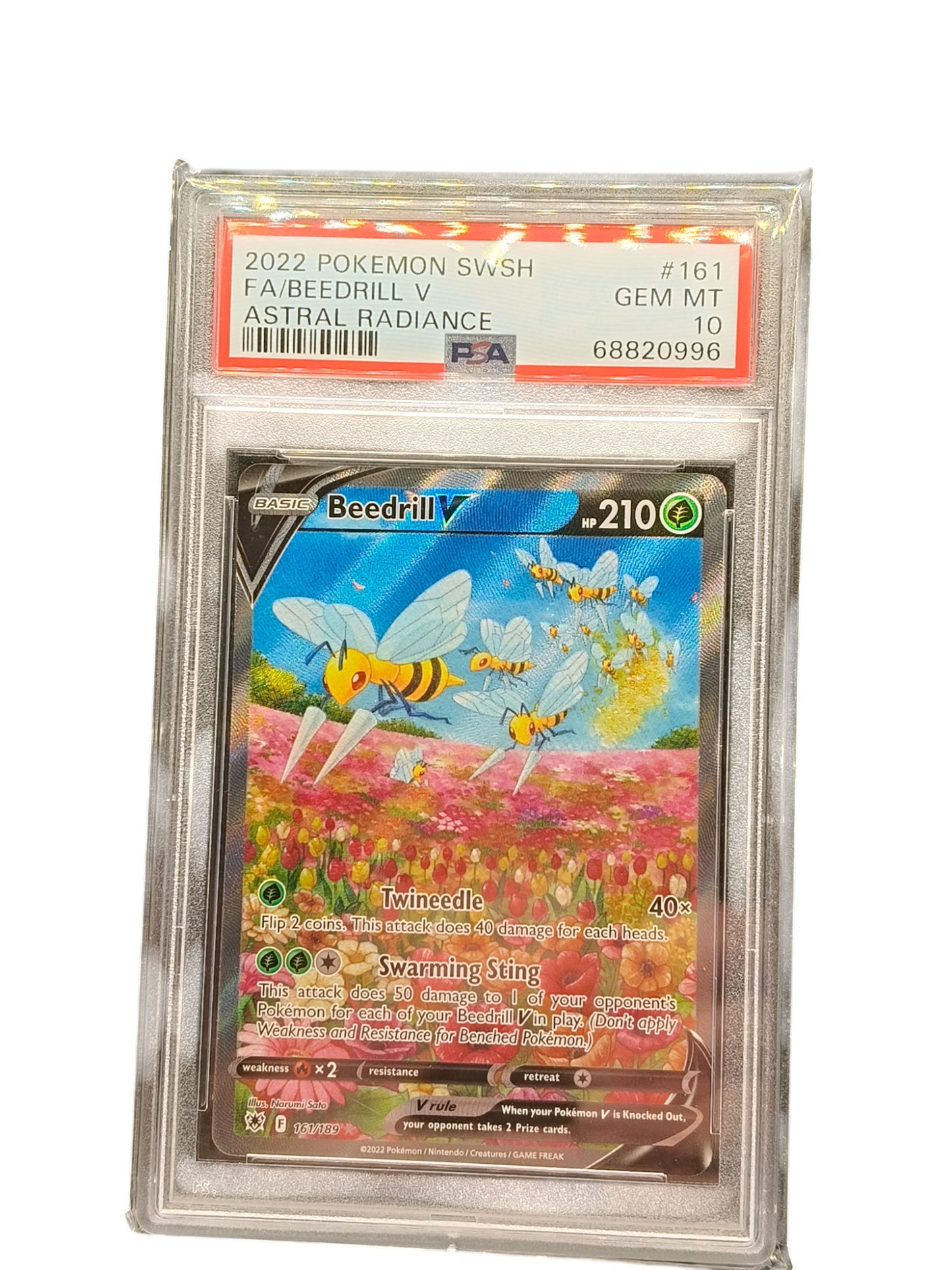 PSA 10 Beedrill V 161/189 Sword & Shield Astral Radiance English