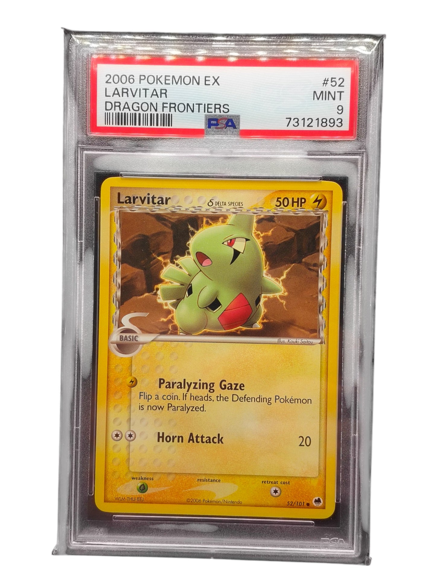 PSA 9 2006 Pokemon Larvitar 52/101 Dragon Frontiers