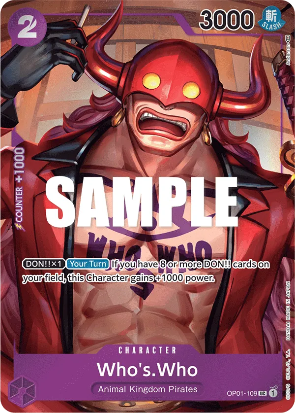 OP01-109 Who's.Who (Box Topper) (Foil)