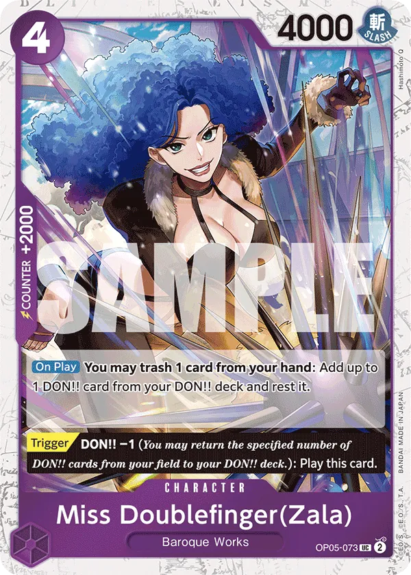 OP05-073UC Miss Doublefinger(Zala) (Jolly Roger Foil)