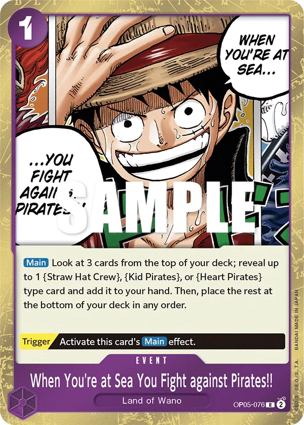 OP05-076R When Your'e at Sea You Fight Against Pirates!!