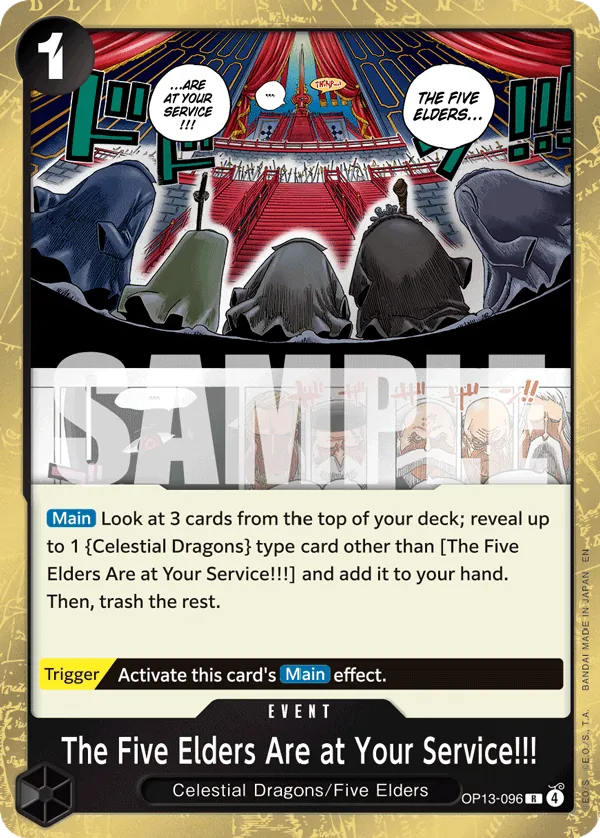 The Five Elders Are at Your Service!!! OP13-096