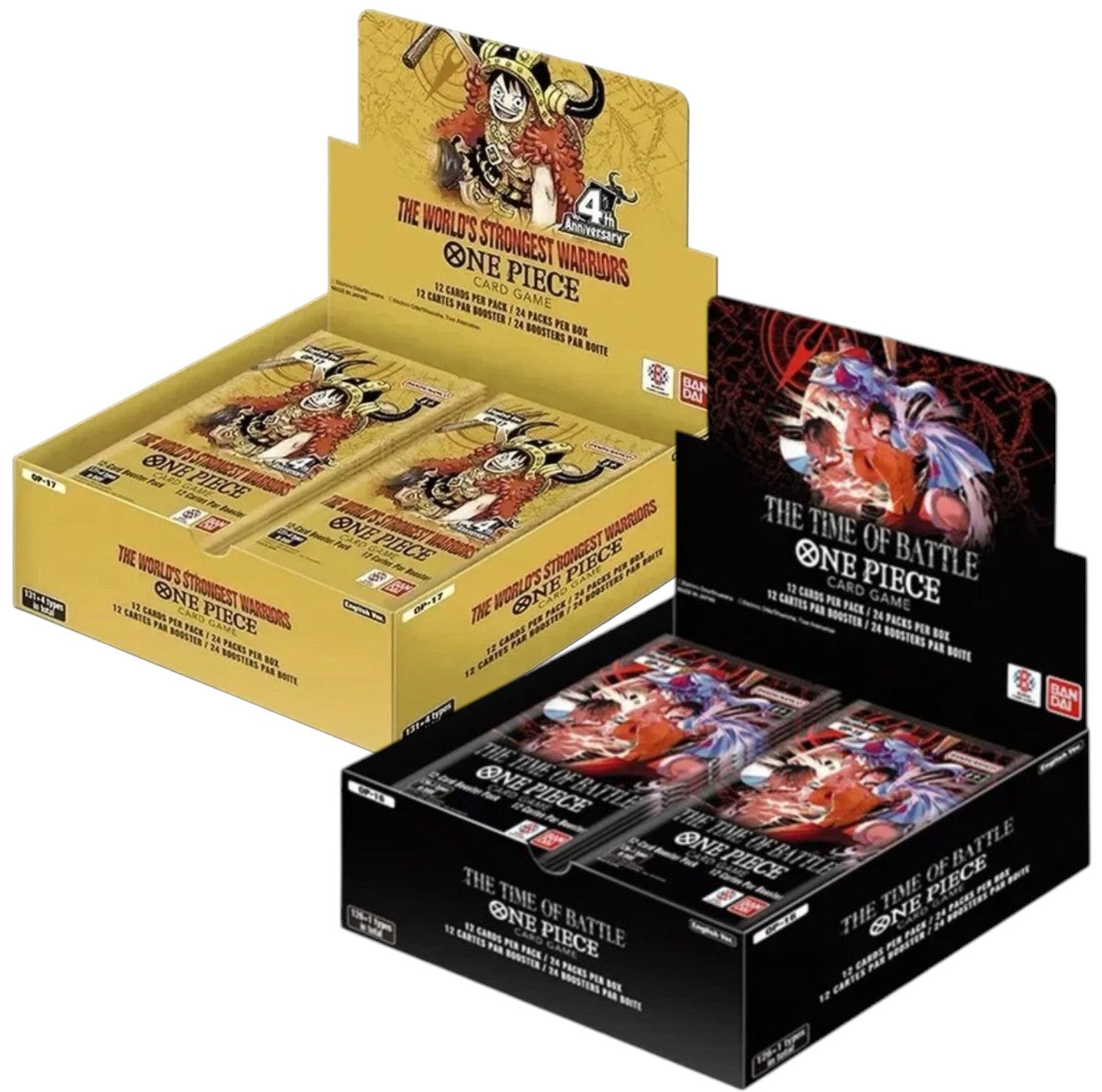 One Piece Card Game OP-17 World's Strongest Warriors Booster Box+ OP-16 The Time of Battle Booster Box