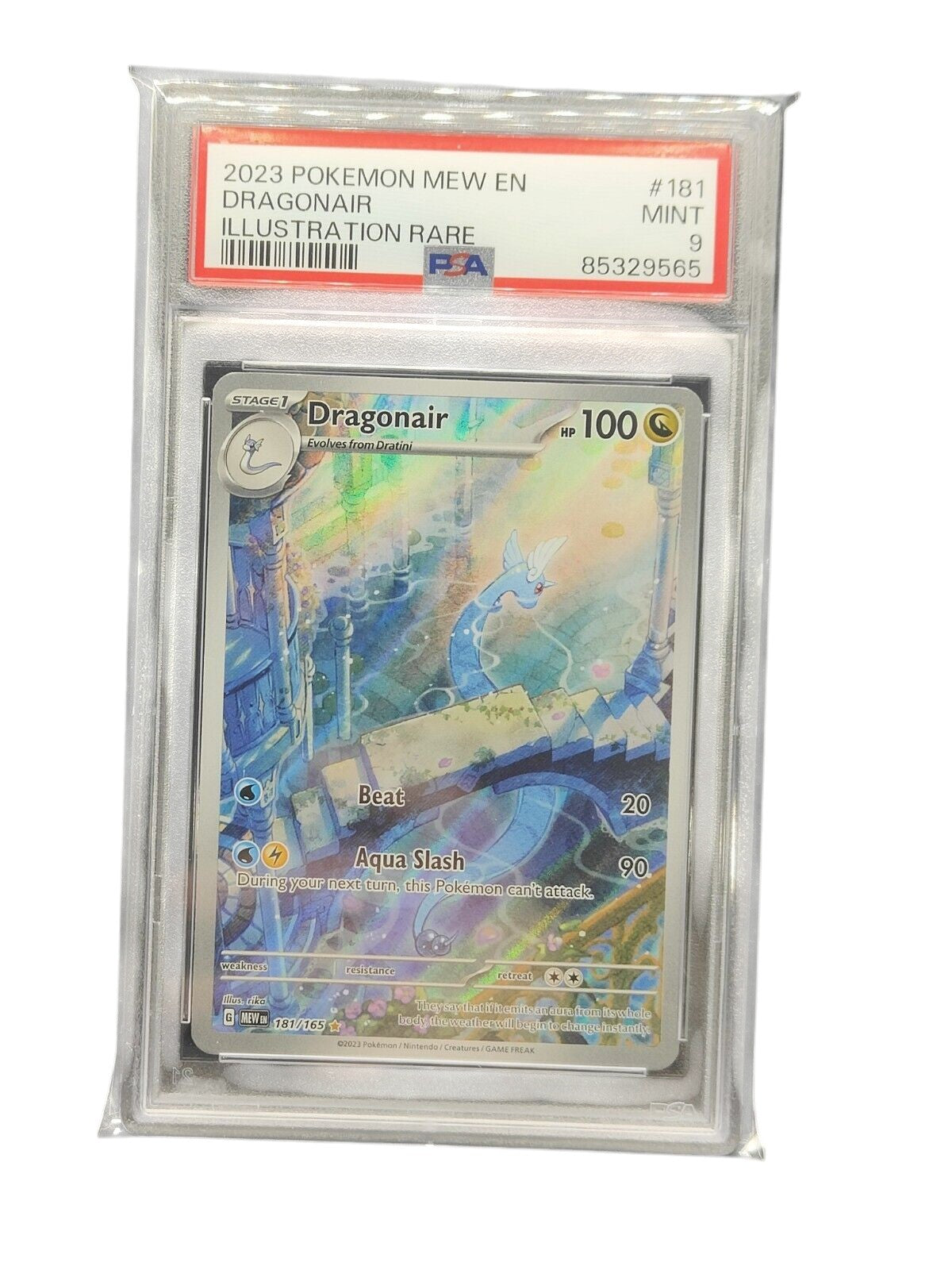 PSA 9 Pokémon TCG Dragonair Scarlet & Violet -151 181/165 Holo Illustration Rare