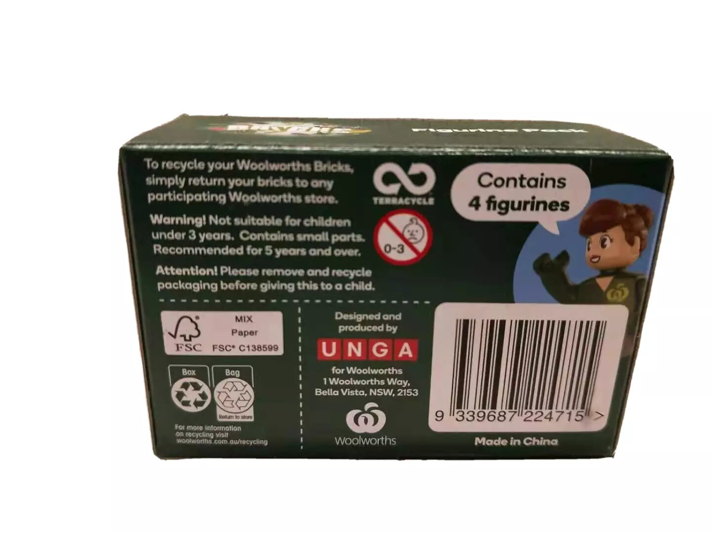 2021 Woolworths Bricks Team Member Figurine Set Each