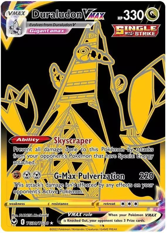 Duraludon VMAX TG30/TG30 - Silver Tempest Trainer Gallery - Gold Card