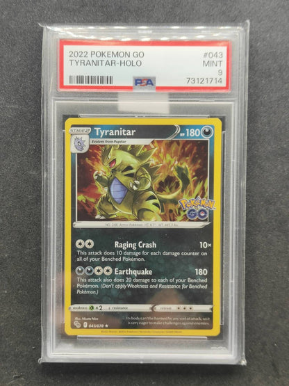 PSA 9 2022 Pokemon Go Tyranitar-Holo 043/078