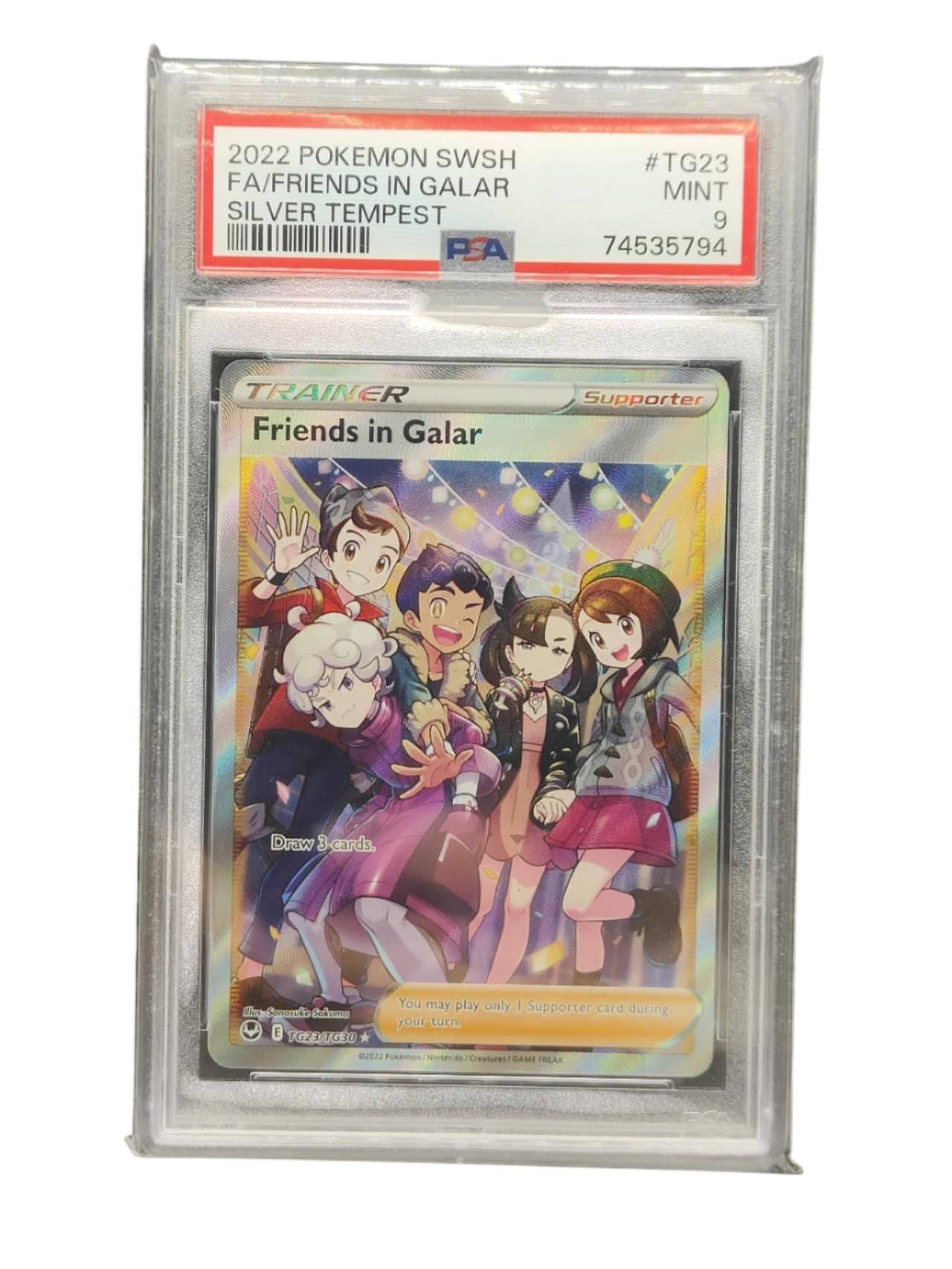 PSA9 Pokémon TCG Friends in Galar SWSH12 Silver Tempest TrainerGallery TG23/TG30