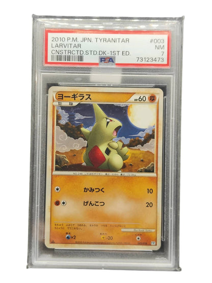 PSA 7 LARVITAR 003/019 1ST ED TYRANITAR CONSTRUCTED DECK POKEMON CARD