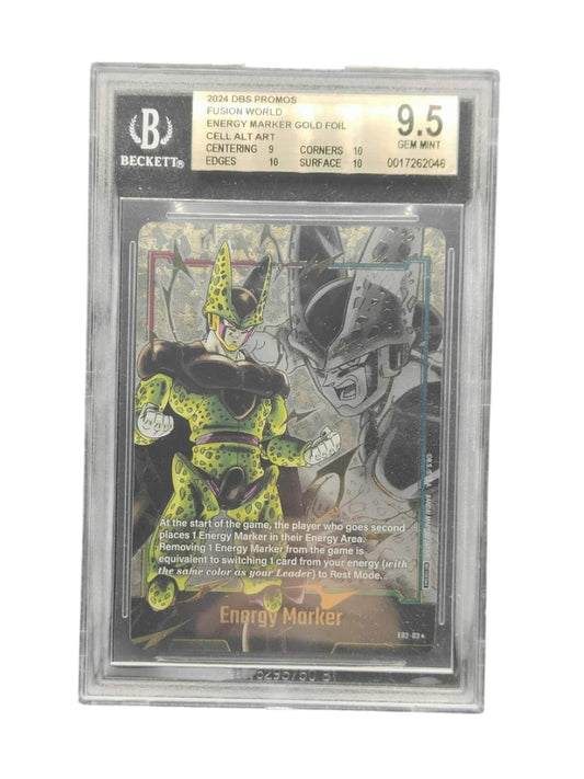 BGS 9.5 2024 DBS Promos Fusion World Gold Foil Energy Marker Cell Alt Art E02-03