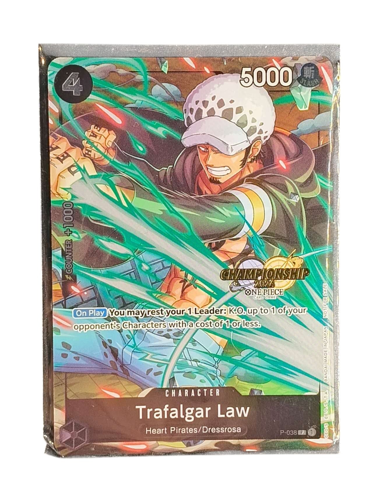 One Piece TCG Card Game Trafalgar Law P-038 Championship 2024