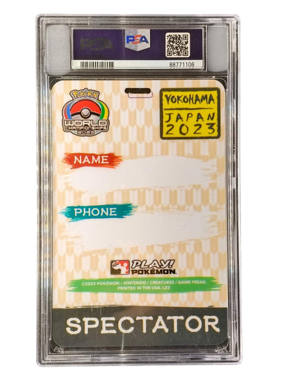PSA 8 Pokemon 2023 World Championship Yokohama Limited Japan Spectator Pass