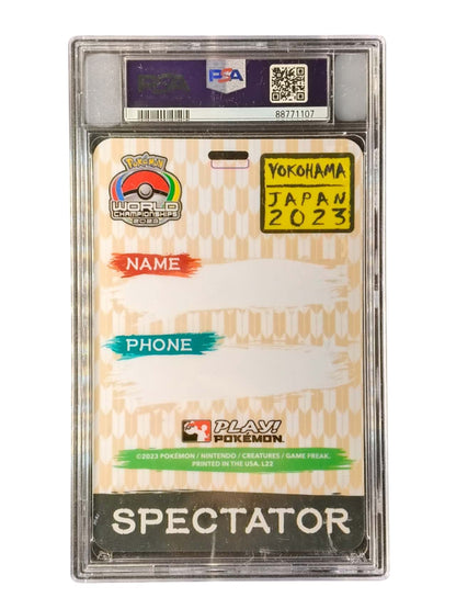 PSA 8 Pokemon 2023 World Championship Yokohama Limited Japan Spectator Pass
