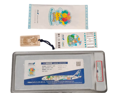 PSA 8 2023 ANA Pokemon Air Adventure Ana Boarding Certificate Pikachu Jet NH set
