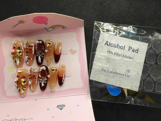 10pc Set Abstract art | Reusable Press On Nails | False nails | Gel nails