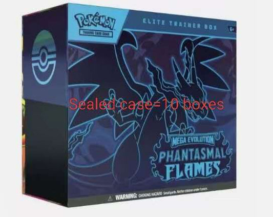 Sealed Case Pokemon TCG ME02 Mega Evolution Phantasmal Flames Elite Trainer Box X10-(5% cancellation fee will incur(read notes before you placing your order pls)
