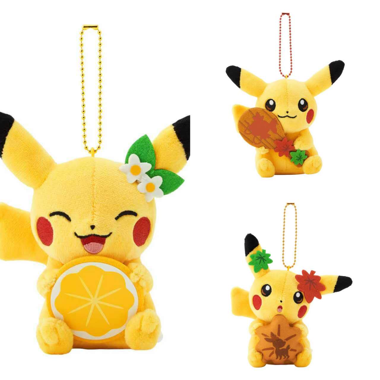 Pokemon Center Hiroshima Pikachu Plush Set of 3 (12×7×13 cm)