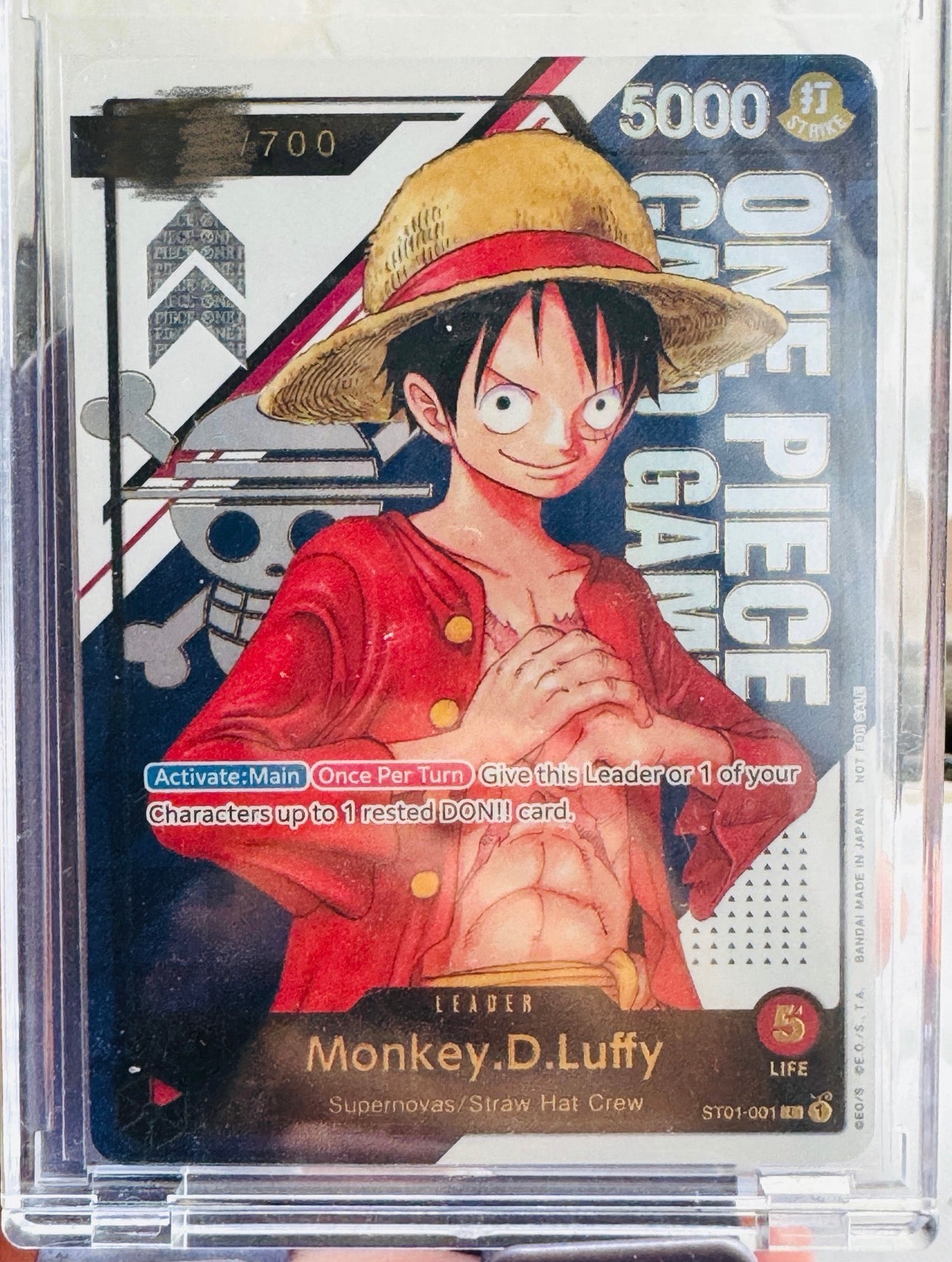 2022-24 One Piece TCG Monkey D. Luffy Serial Prize Card ST01-001