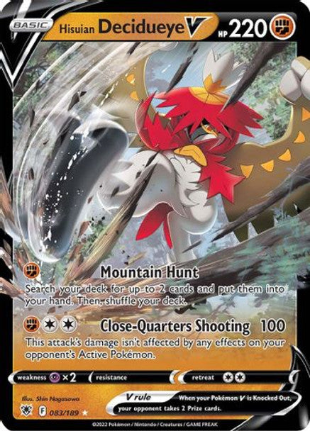 [SWSH10][ASR-083/189UR] Hisuian Decidueye V (Holo)