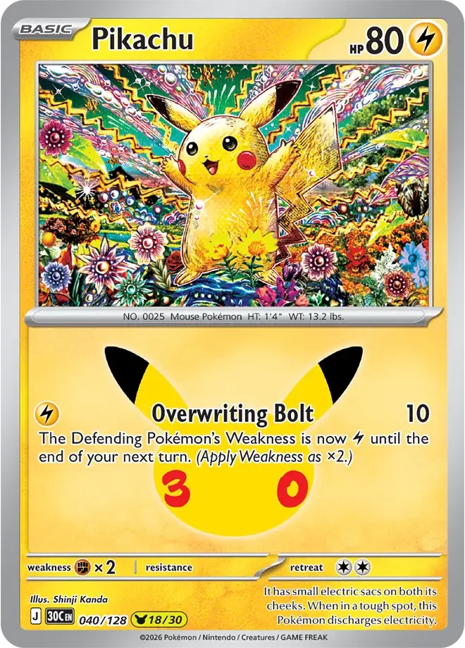 Pikachu 040/128