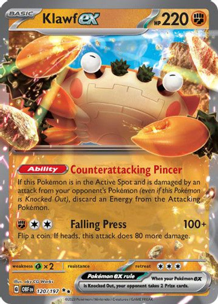 [SV03][OBF-120/197](RR) Klawf ex (Holo)