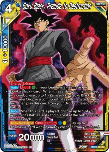 BT23-134C Goku Black, Prelude to Destruction