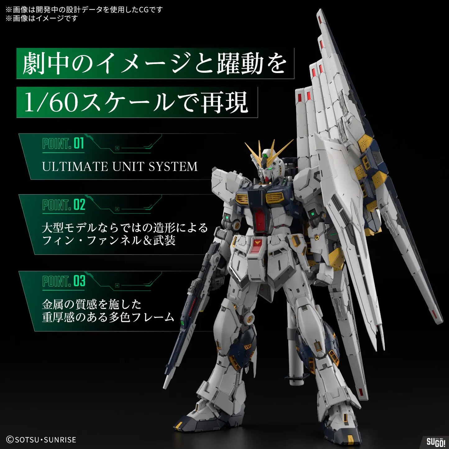 [PRE-ORDER]PG UNLEASHED 1/60 NU GUNDAM