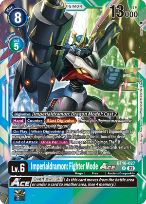 [BT16-027R] Imperialdramon: Fighter Mode Ace (Foil)
