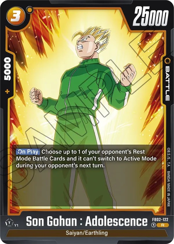 FB02-122 R Son Gohan : Adolescence