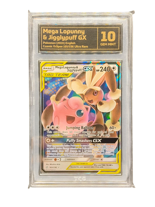 TCG 10 Pokémon Cosmic Eclipse 165/236 Mega Lopunny & Jigglypuff GX