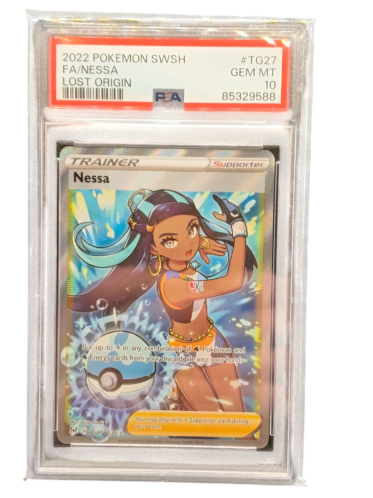 PSA 10 Nessa Full Art TG27/TG30 Lost Origin Ultra Rare