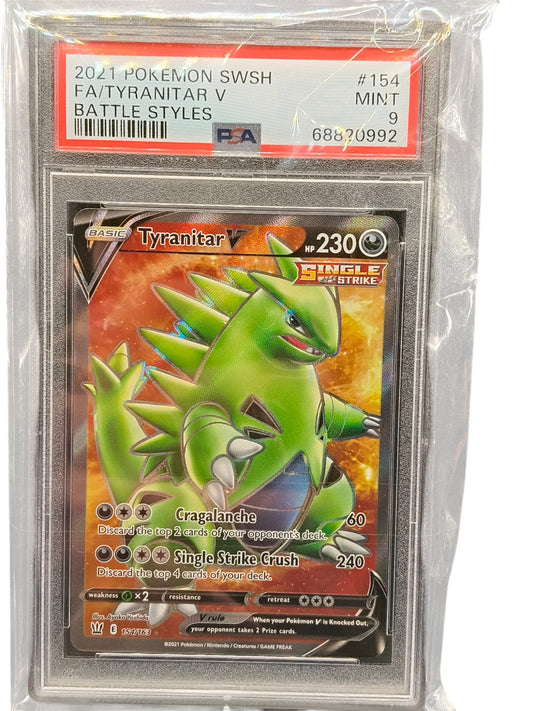 PSA 10 Tyranitar V 076/070 SR Single Strike Master Japanese Pokemon Card