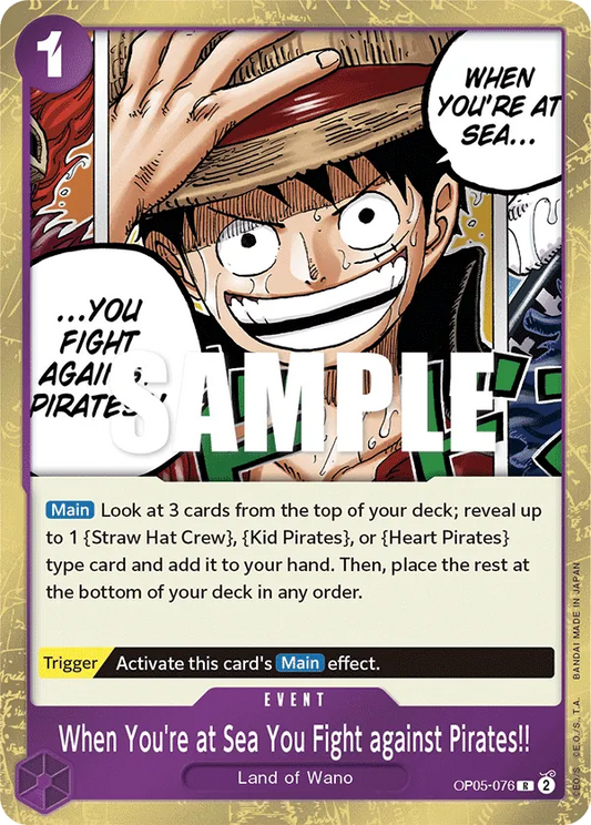 OP05-076R When Your'e at Sea You Fight Against Pirates!!