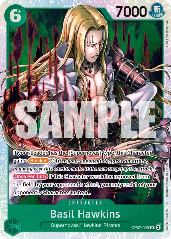 [OP07-029](SR) Basil Hawkins (Foil)