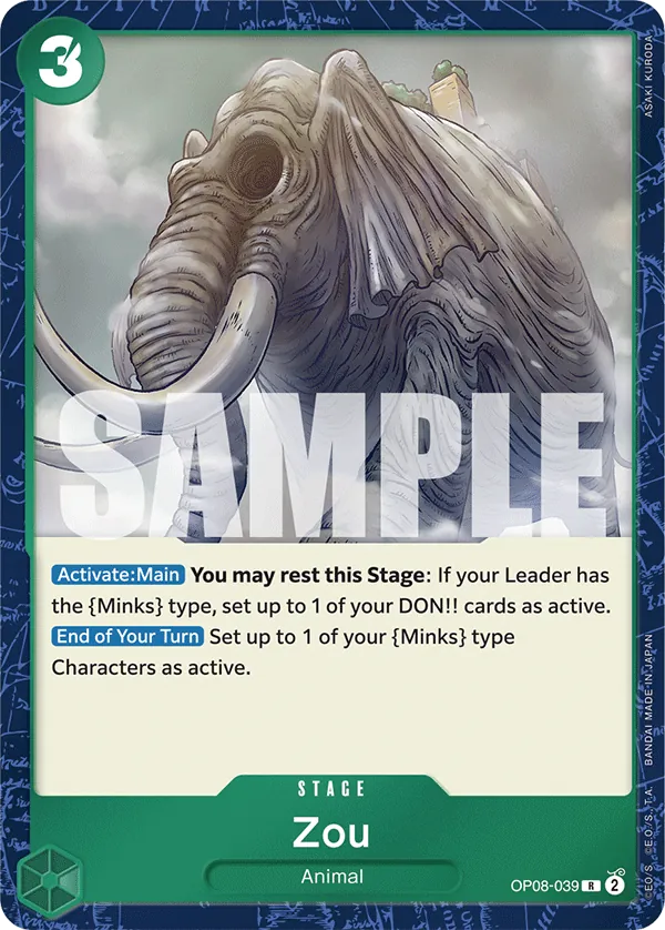 [OP08-039](R) Zou (Foil)