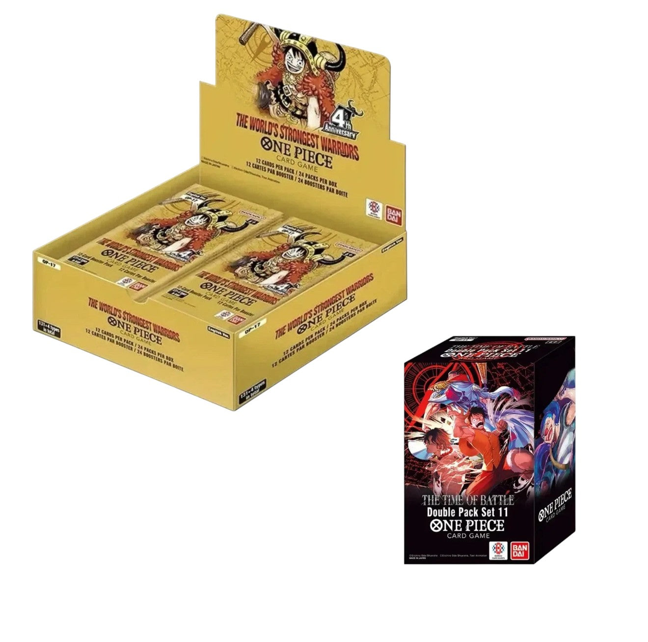 One Piece Card Game OP-17 World's Strongest Warriors Booster Box + DP-11 Double Pack