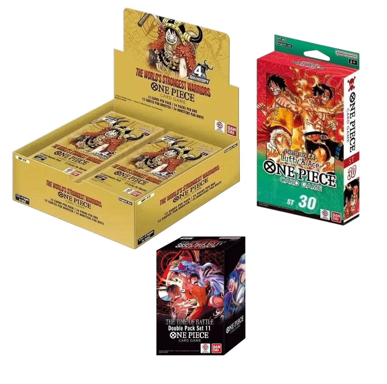 One Piece Card Game OP-17 World's Strongest Warriors Booster Box+ Start Deck 30+Dp11 Double Pack