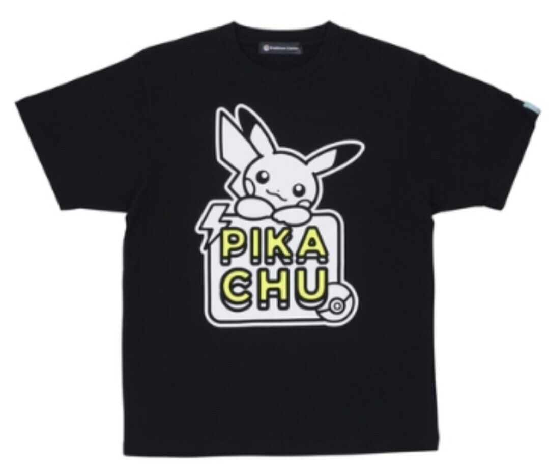 2023 Pokemon Center Japan T-shirt PIKACHU Black L Size