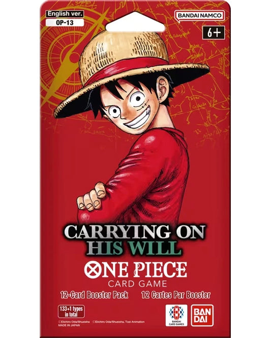 One Piece TCG Carrying On His Will OP-13 Blister Pack
