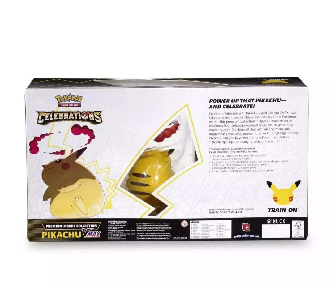 Pokemon TCG Celebrations 25th Anniversary Pikachu VMAX Premium Figure Collection