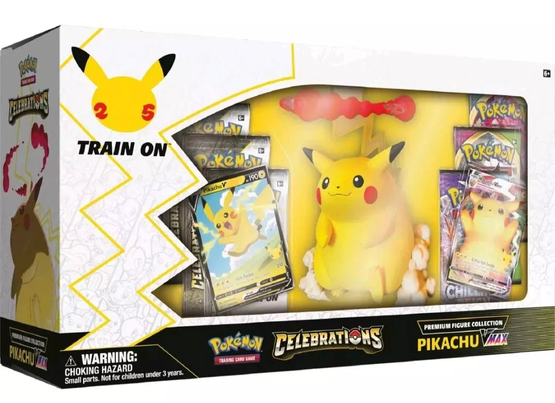 Pokemon TCG Celebrations 25th Anniversary Pikachu VMAX Premium Figure Collection
